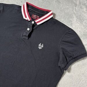 Vintage Y2K Marithe Francois Girbaud Womens Polo Shirt Black Red Size 7 (Large)